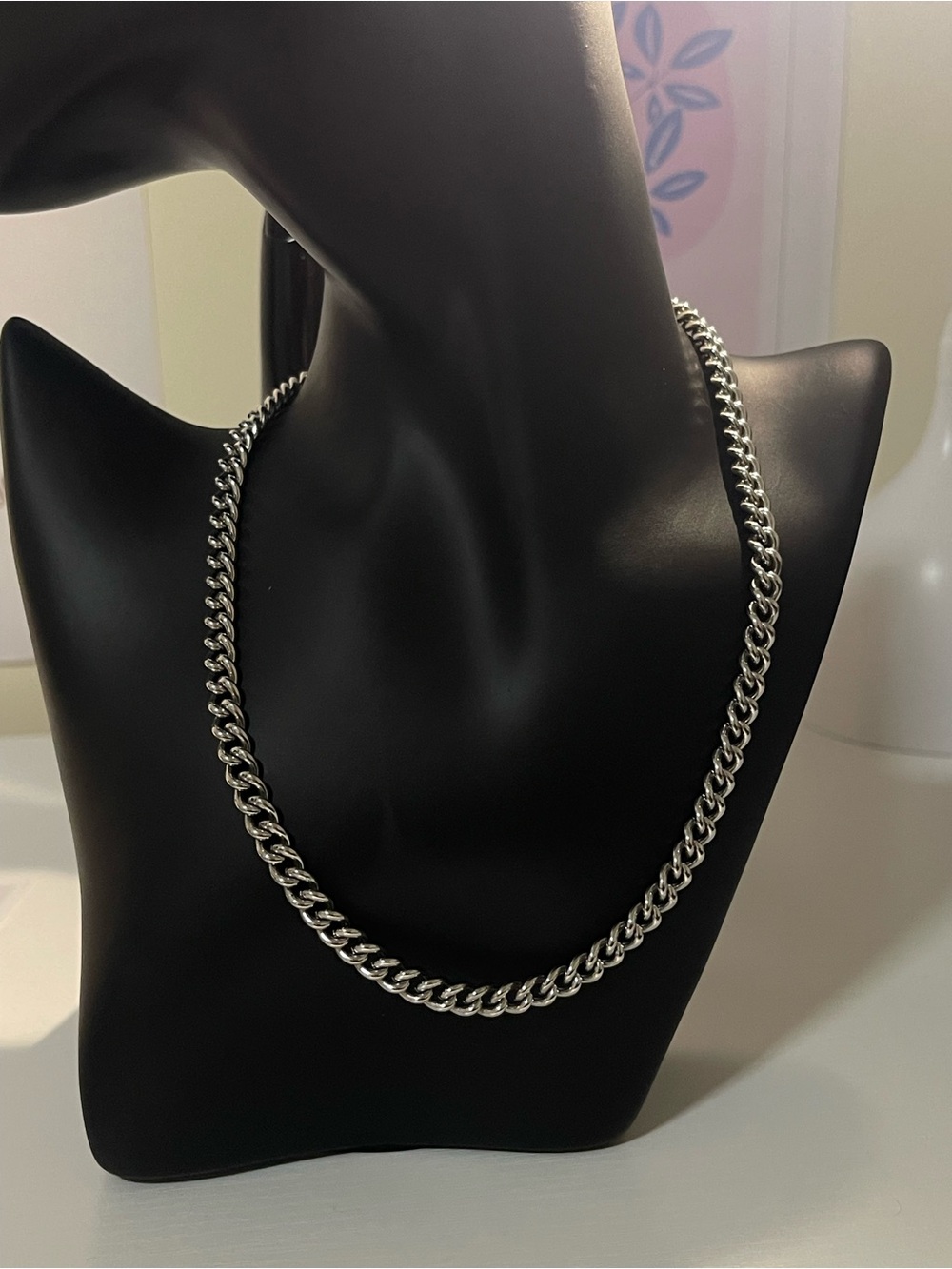 Classic Silver Curb Chain Necklace - Men Accessories